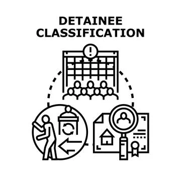 Detainee classification process and custody evaluation イラスト素材