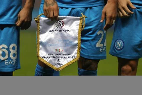   Detalhes durante o jogo entre SC Braga x SSC Napoli valido pela jornada ... Stock Photos