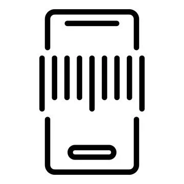 Detect barcode icon outline vector. Code scanner Stock-Illustration