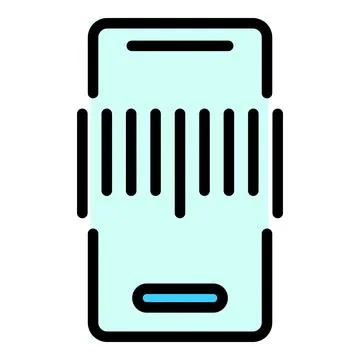 Detect barcode icon vector flat 库存插图