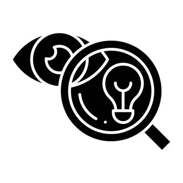 Detect Glyph Icon Stock Illustration