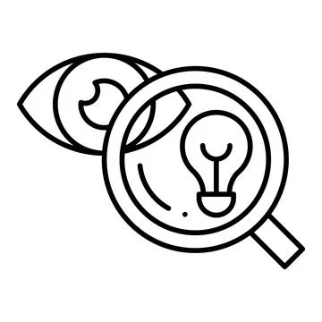 Detect Line Icon Stock Illustration