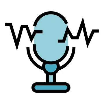 Detect speech icon vector flat イラスト素材
