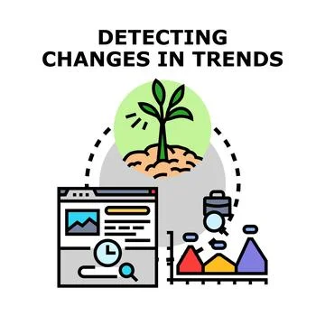 Detecting changes in trends for business growth Stock Illustration