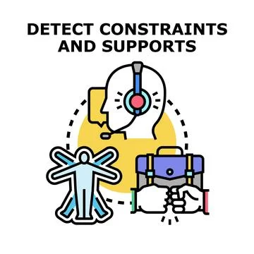 Detecting constraints and supports for problem solving イラスト素材