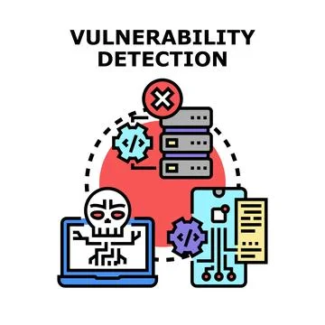 Detecting digital vulnerabilities and cybersecurity threats in systems Stock Illustration
