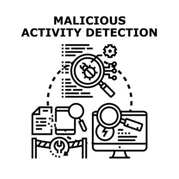 Detecting malicious activity in cybersecurity systems イラスト素材