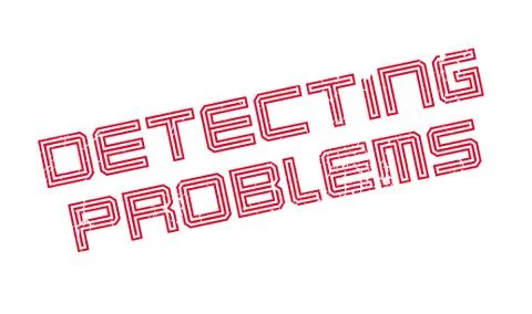 Detecting Problems rubber stamp Stock Illustration