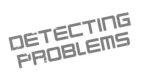 Detecting Problems rubber stamp Stock Illustration