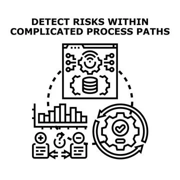 Detecting risks within complicated process paths イラスト素材