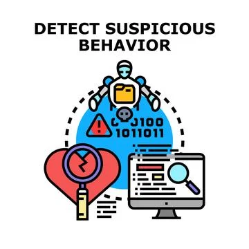 Detecting suspicious behavior in digital and human systems Stock Illustration