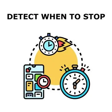 Detecting timing for a stop decision concept 스톡 일러스트