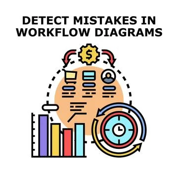 Detecting workflow errors improving process efficiency analyzing business dat 库存插图