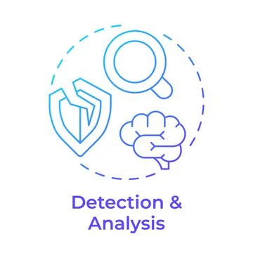 Detection and analysis blue gradient concept icon Stock Illustration