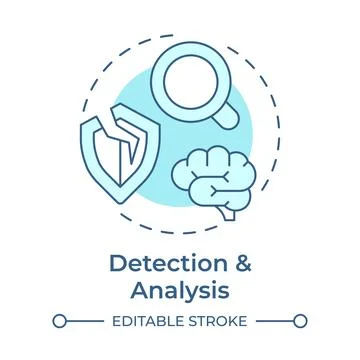 Detection and analysis soft blue concept icon Stock Illustration