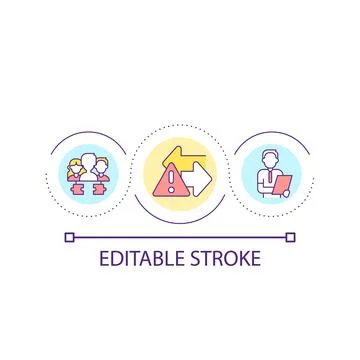 Detection issues loop concept icon Illustrazione stock