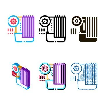 Detection multipack of sanitary problems in bathroom icon vector outline Stock Illustration