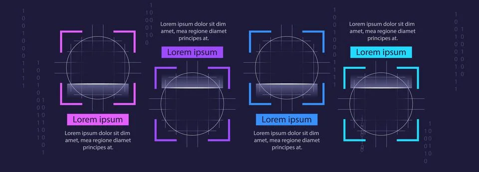 Detection process infographic chart design template イラスト素材