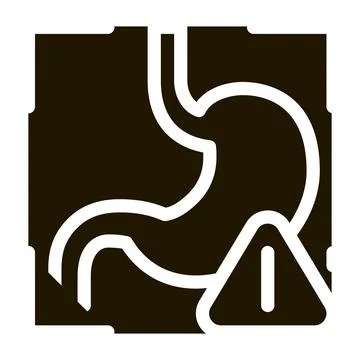 Detection of stomach problems scan icon Vector Glyph Illustration 스톡 일러스트