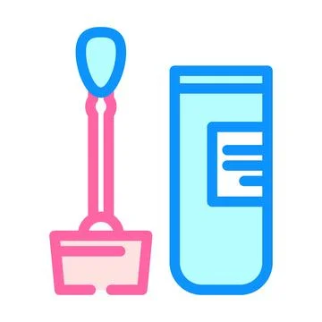 Detection test worm parasite color icon vector illustration 스톡 일러스트