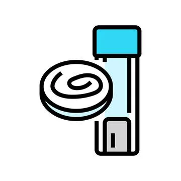 Detection test worm parasite color icon vector illustration Stock Illustration