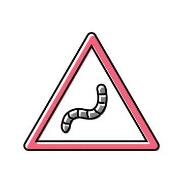 Detection test worm parasite color icon vector illustration Stock Illustration