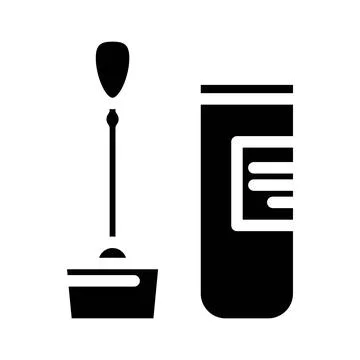 Detection test worm parasite glyph icon vector illustration Illustrazione stock