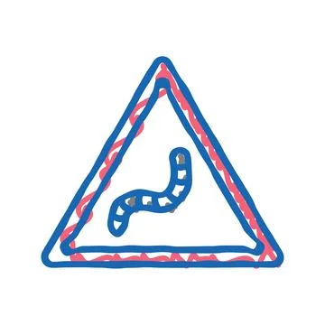 Detection test worm parasite icon doodle illustration Stock-Illustration