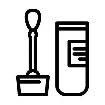 Detection test worm parasite line icon vector illustration Stock Illustration