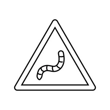 Detection test worm parasite line icon vector illustration 스톡 일러스트