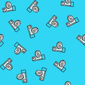 Detection test worm parasite vector seamless pattern Stock Illustration