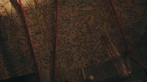 Detective Board Map Red Thread Crime Investigation Stock Footage 274640259