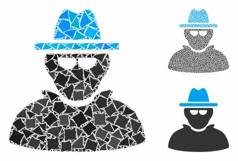 Detective Composition Icon of Unequal Pieces Stockillustratie