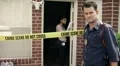detective at crime scene looking at camera HD Footage