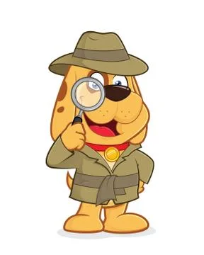 Detective dog Stock Illustration