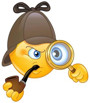 Detective emoticon Stock Illustration