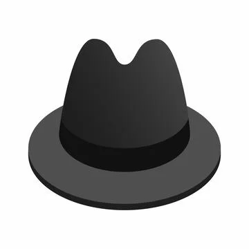 Detective hat isometric 3d icon Stock Illustration