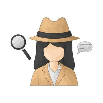 Detective illustration 스톡 일러스트
