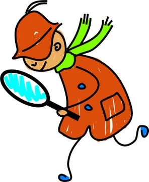Detective Kid Stock-Illustration