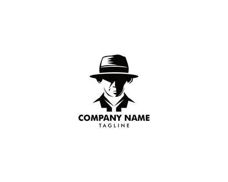 Detective logo template vector illustration, Spy logo Stock Illustration