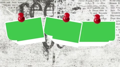 Detective Newspaper Notes Green Screen Video Overlay Stock Footage 344767002