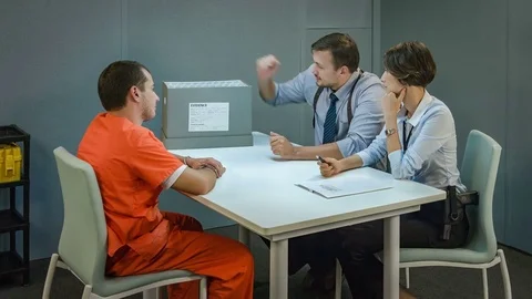 Detective pulls out of the box evidences of serial murders Video stock 69811259