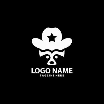 Detective racoon logo design vector Stock Illustration