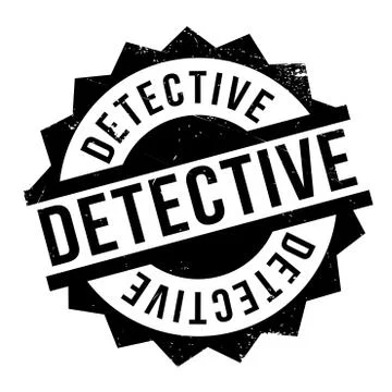 Detective rubber stamp Stock Illustration