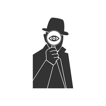 Detective spy vector icon Stock Illustration