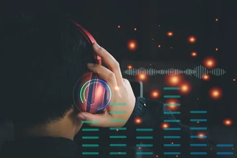 Detectives eavesdrop on opposing conversations, listening to music, recording Stock Photos