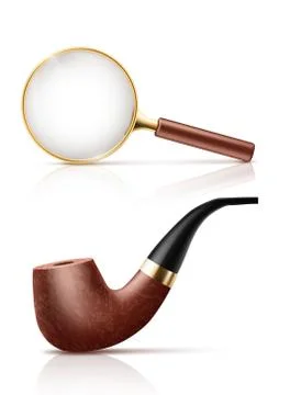 Detectives retro attributes realistic vector set Stock-Illustration