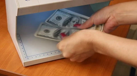 The detector of currencies. Video stock 56538010