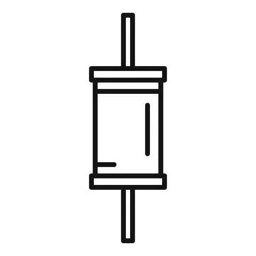 Detector diode icon outline vector. Led bulb Stock Illustration