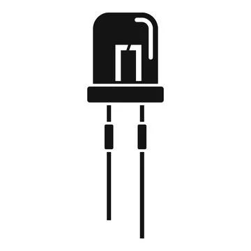 Detector diode icon simple . Led bulb Stock Illustration